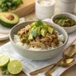 Salsa Verde Chicken served over rice