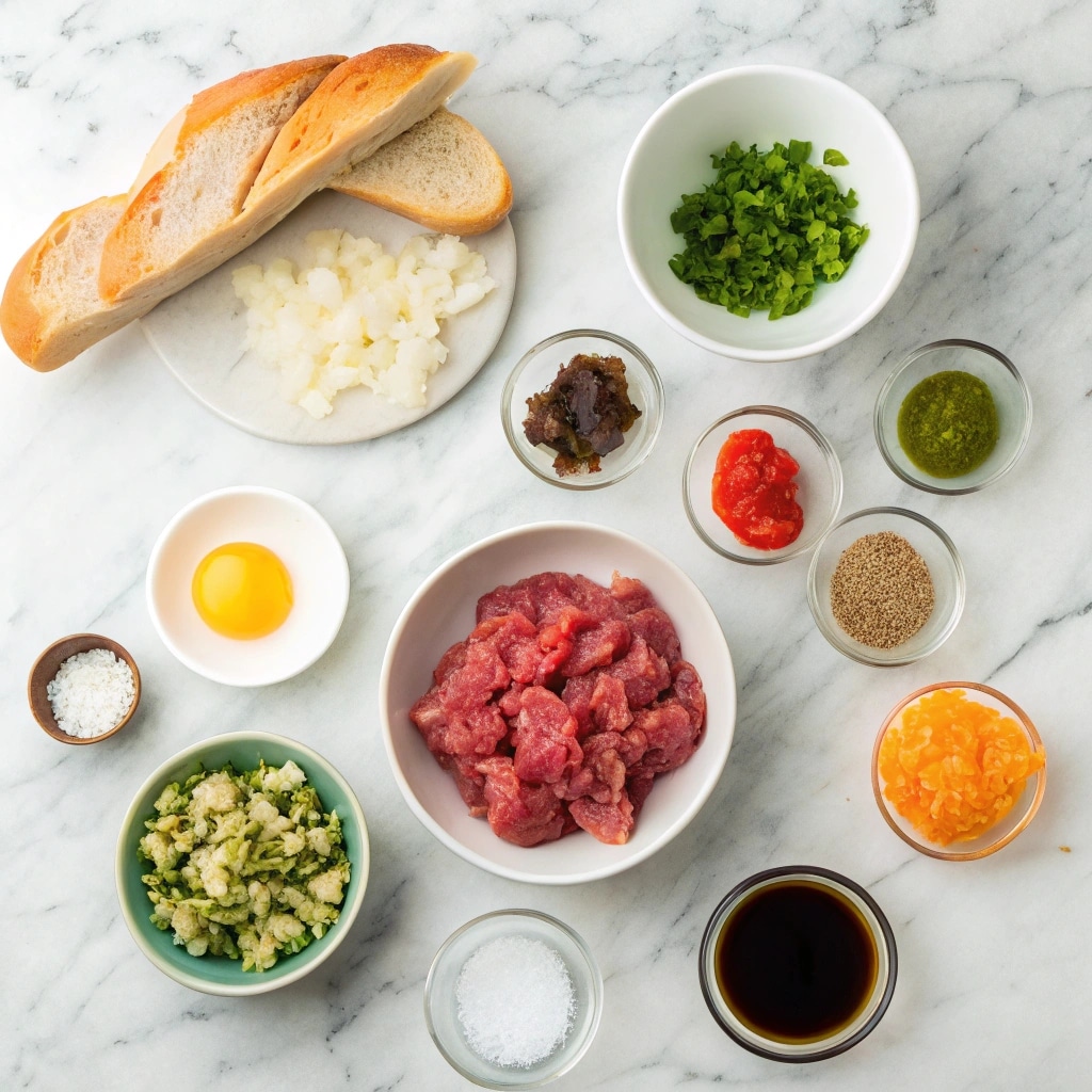 Ingredients for Beef Tartare with Fusion Twists
